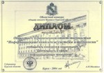Диплом победителя областного конкурса «Лидер малого бизнеса Курской области — 2004» в номинации «Деятельность в сфере информационных технологий»